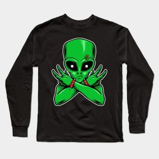 Alien Rock Star Rock n Roll UFO Long Sleeve T-Shirt